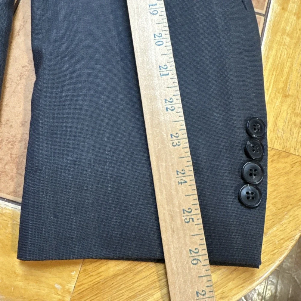 Vintage Corbin Men's Gray Plaid Wool Suit 44L Pants 36 x 33 USA Union Made